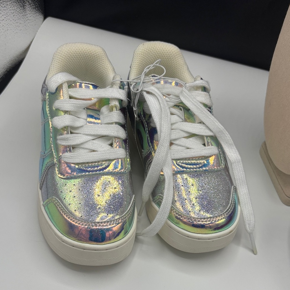 art class Iridescent Glitter Kids Sneakers - White Laces